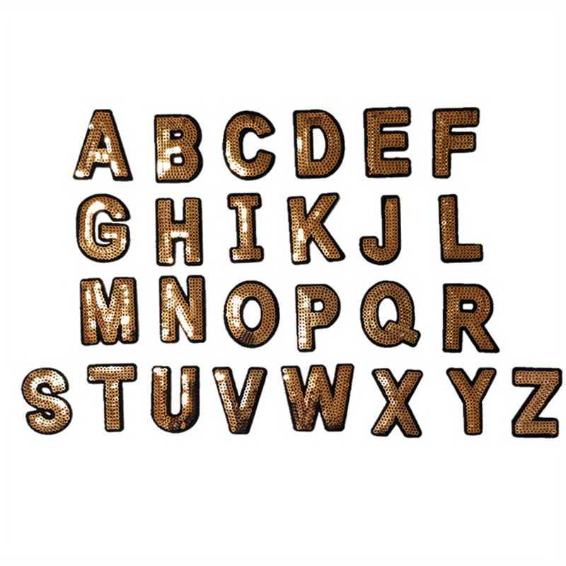 36pcs Bead Letter Iron On Patches Men Clothing Jacket Jeans Pants Dress