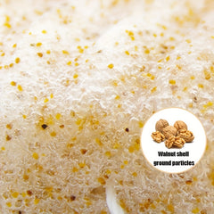 2pcs Walnut Seed Frosted Potato Face Wash Puff Exfoliating Water Drop Sponge