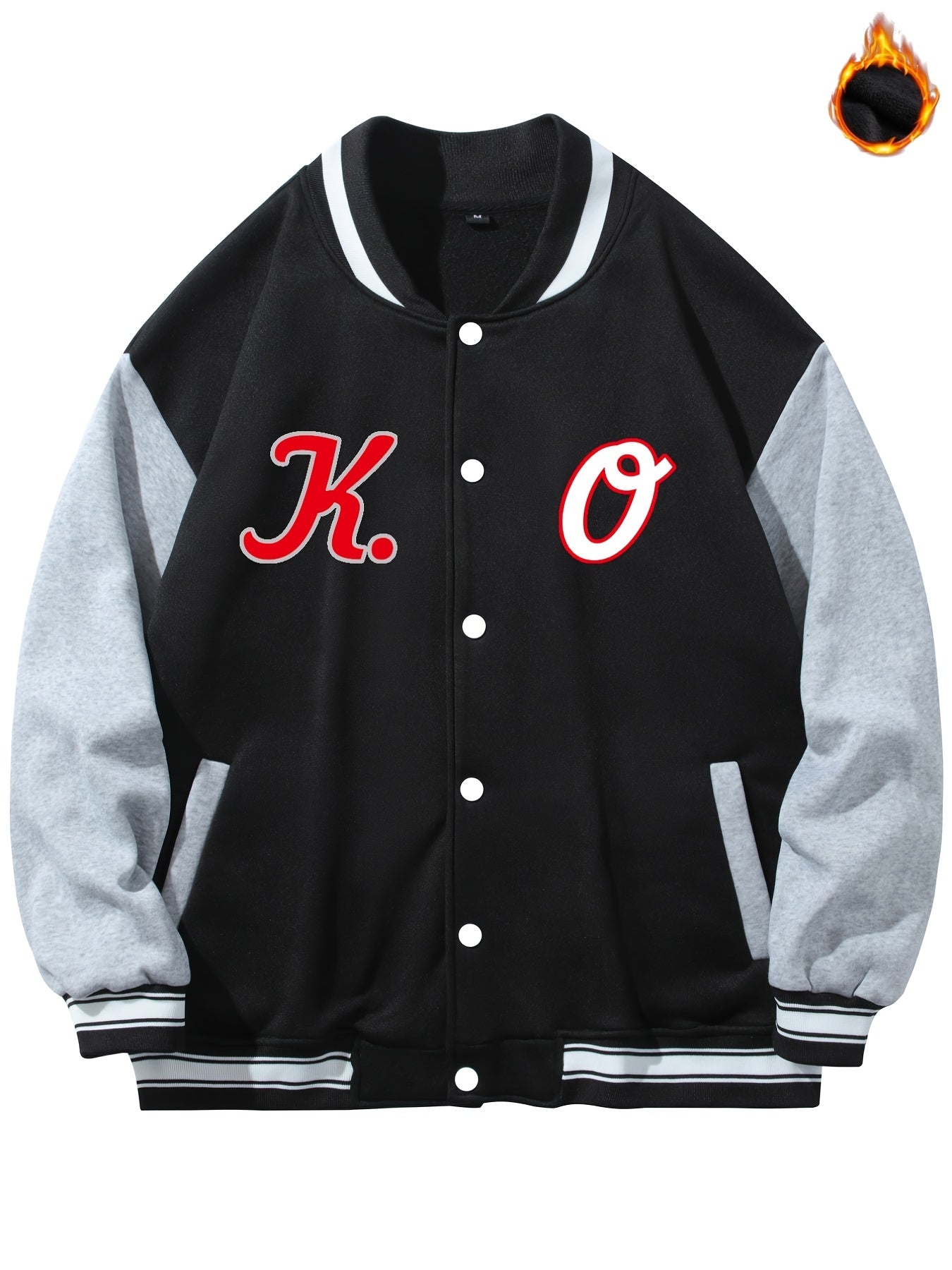 Men's Casual Baseball Jacket K & O Print