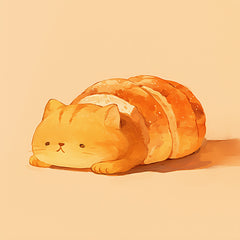 Bread Cat Print Medicine Box Two Compartment Pill Box Mini Portable Medic