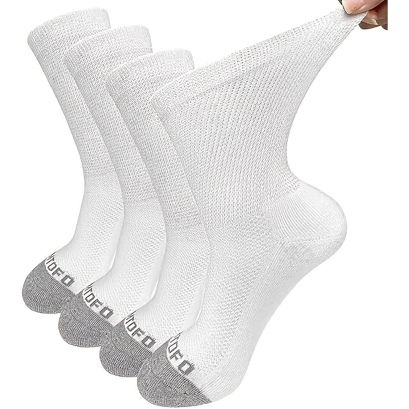 Putuo 4 Pairs Diabetic Socks for Men and Women Machine Washable Daily Wear