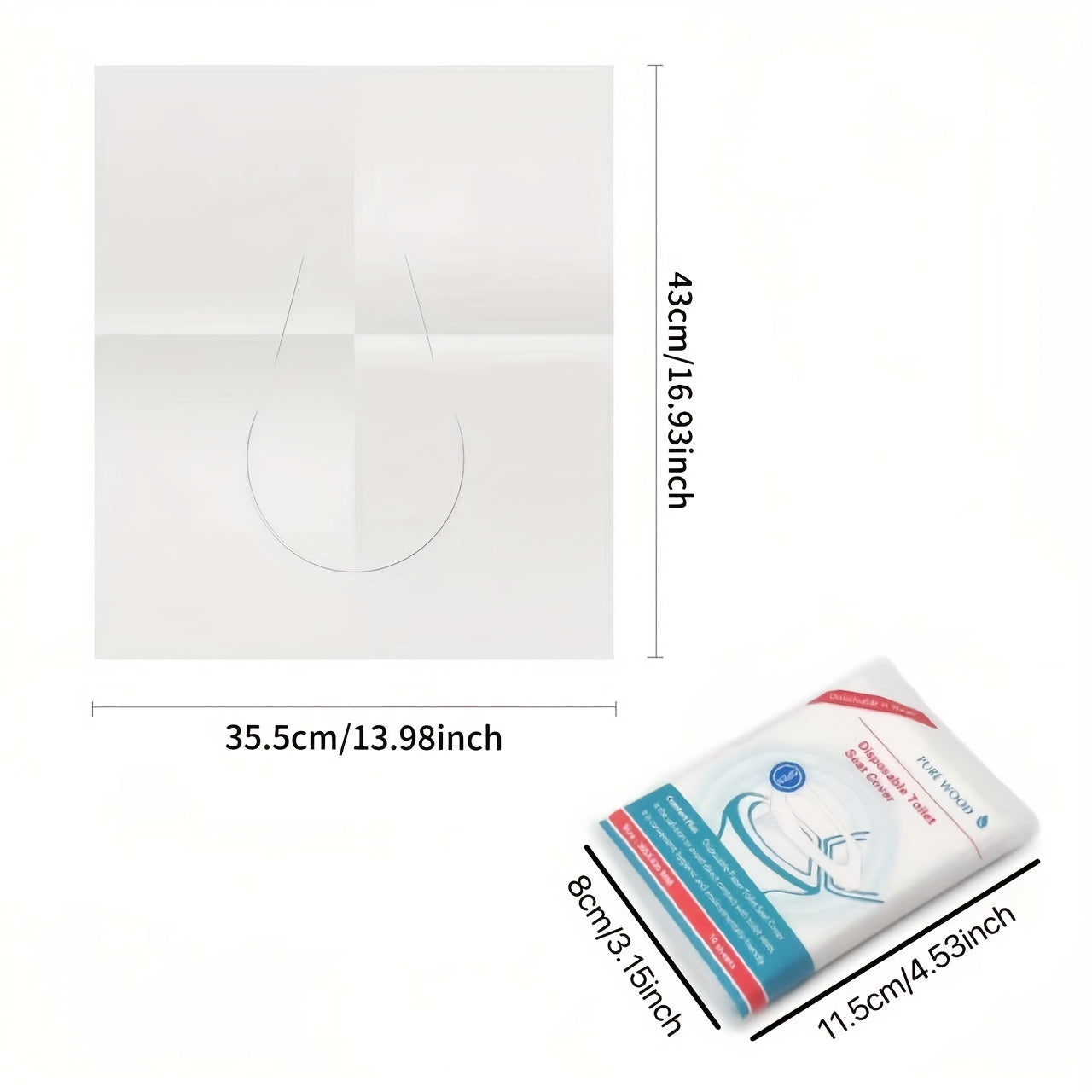 20pcs Disposable Toilet Mat Paper for Outdoor Camping & Travel