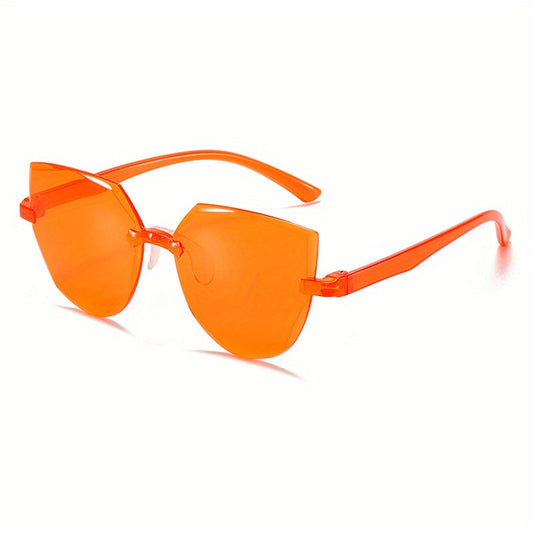 Rimless Cat Eye Sunglasses UV400