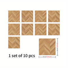 10pcs Floor Tile Sticker Self-adhesive Waterproof Wall Sticker Bedroom Accessori