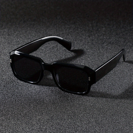 Square Frame Sunglasses Rivet Decor UV400