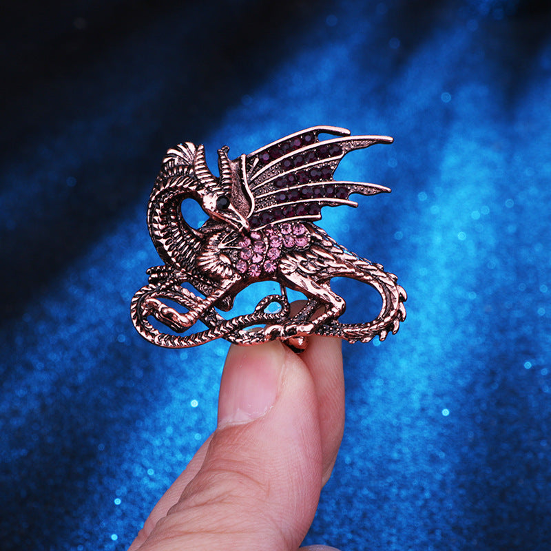 Men's Vintage Jacket Suit Pterodactyl Brooch Accessories