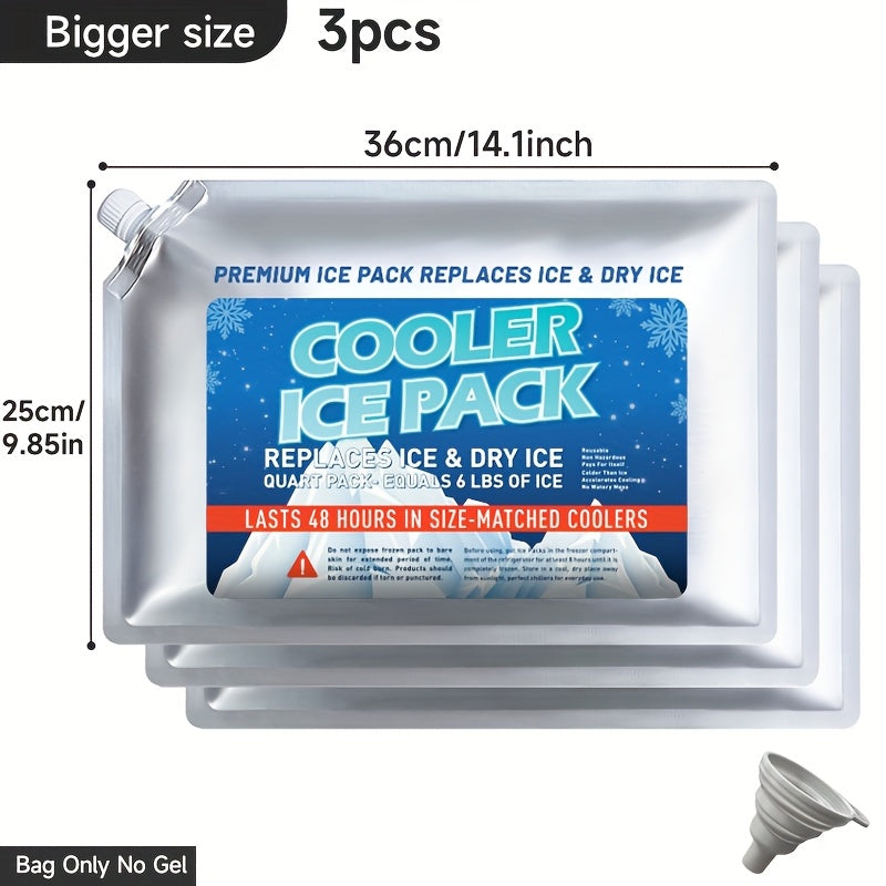 3pcs 4pcs Reusable Ice Pack Keep Cooler Bags Fresh