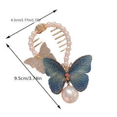 Retro Butterfly Hair Comb Clip Headdress for Women Girls