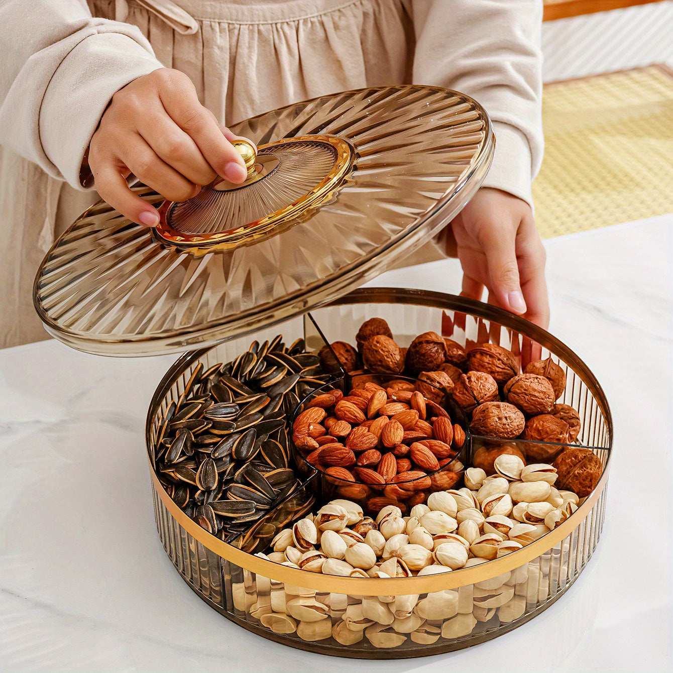 Candy Snack Storage Box With Lid Wedding Party Candy Plate