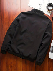 Men's Classic Track Jacket Baseball Collar Zip Up