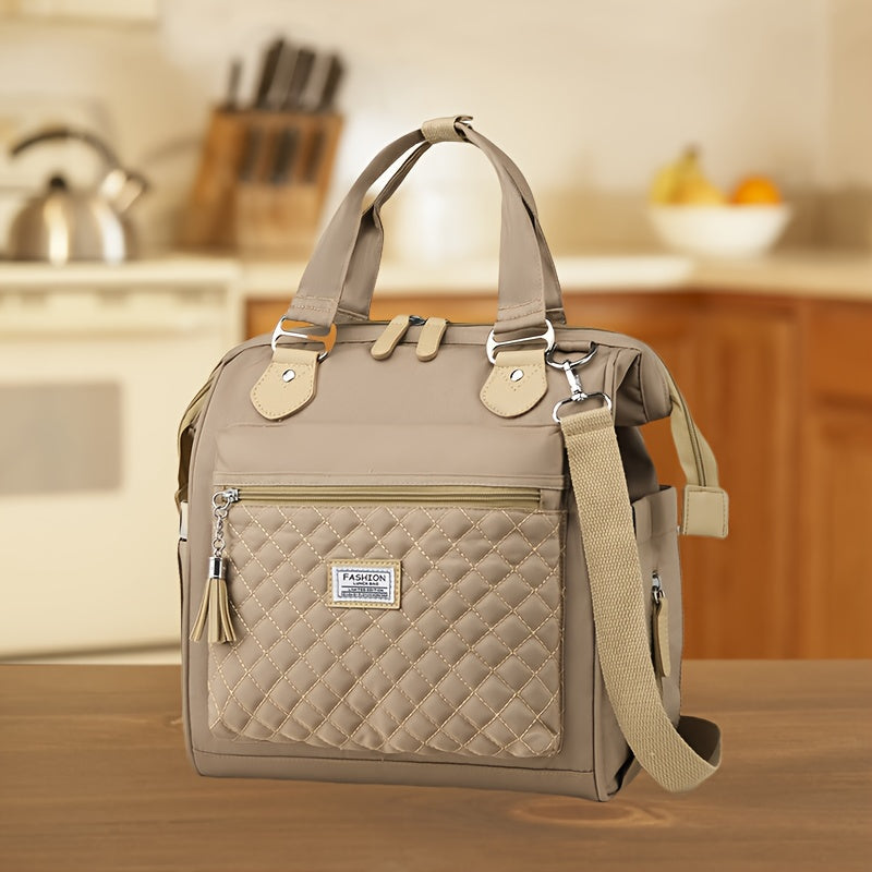 Large Capacity Insulation Lunch Bag Handbag for Outdoor Camping