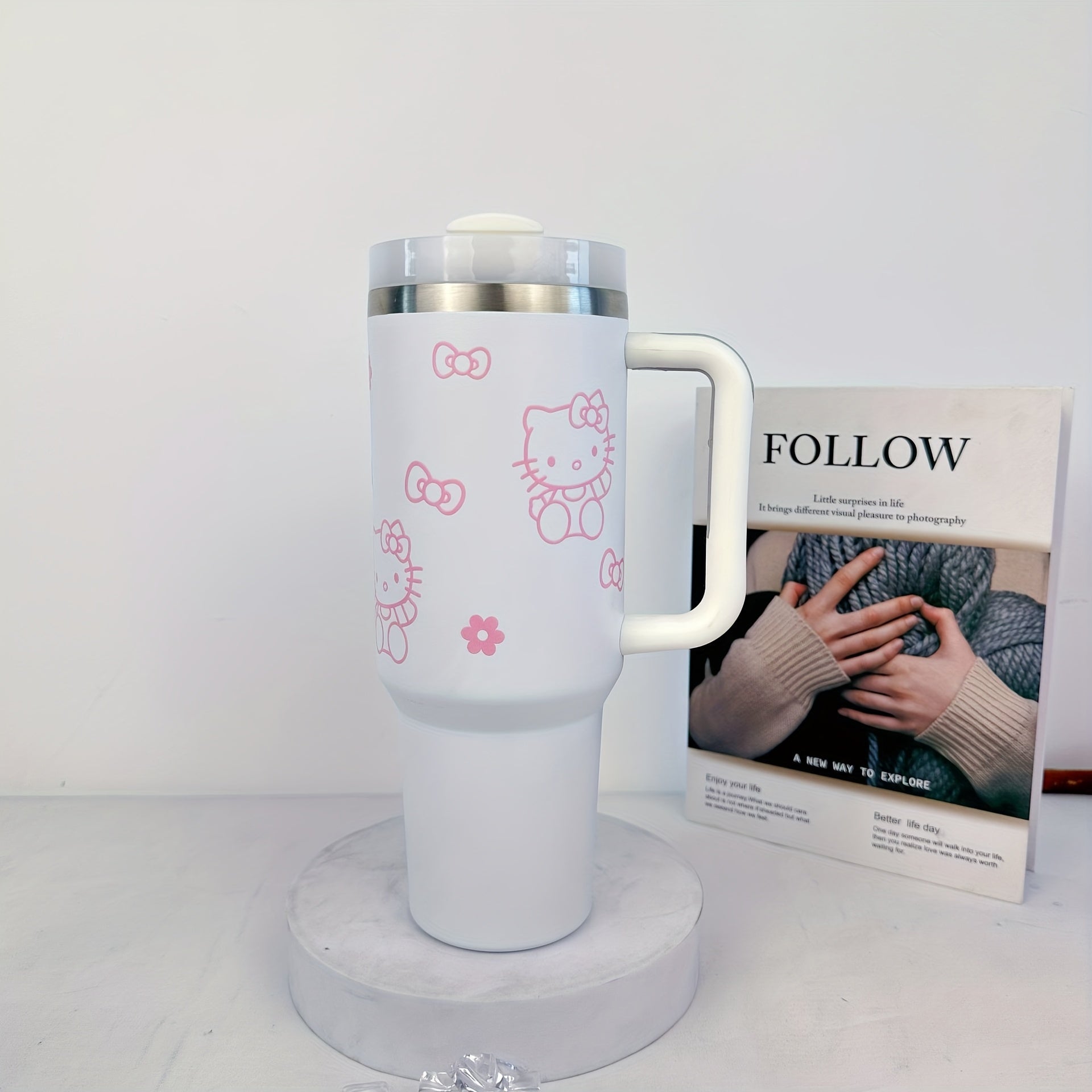 HelloKitty 40oz Stainless Steel Insulated Water Cup Coffee Mug