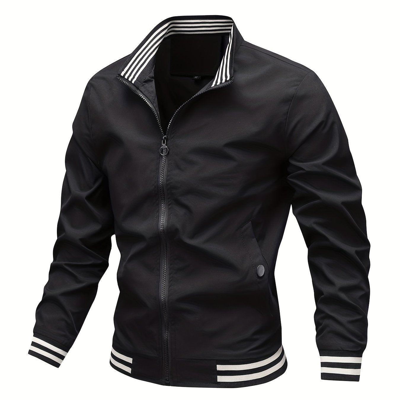 Men's Lightweight Zip Up Jacket Coat Spring Fall Business
