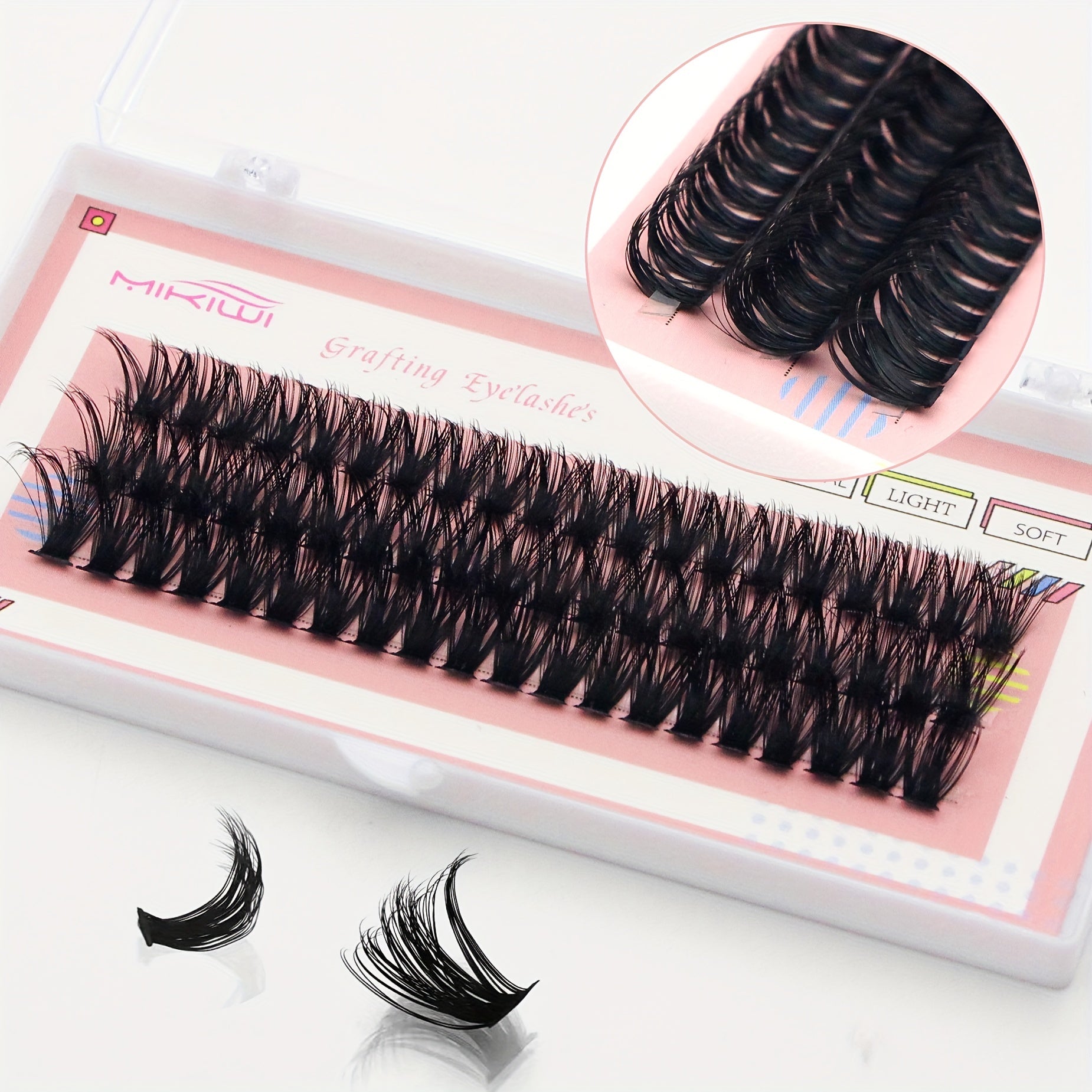 60Pcs Lash Clusters 50D 60D 80D DIY Eyelash Extension DD Curling Volume
