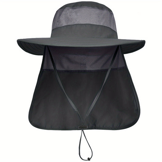 UPF 50 Sun Protection Safari Cap with Neck Flap