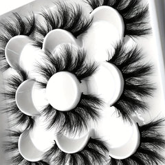5 Pairs Thick Curling 25mm False Eyelashes Soft Dramatic Look Lashes
