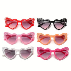 Kids Rhinestone Studded Sunglasses Outdoor Travel Supplies