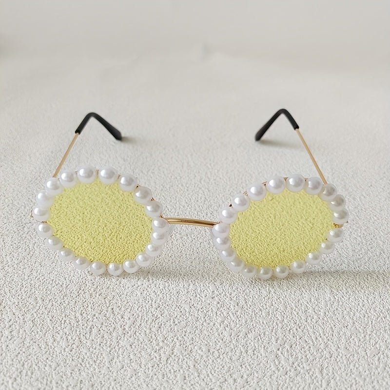 Girl's Faux Pearl Sunglasses Parent Child Style UV Protection Baby Glasses