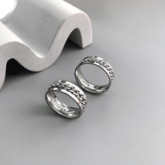 PANASH 8mm Titanium Steel Ring for Couples