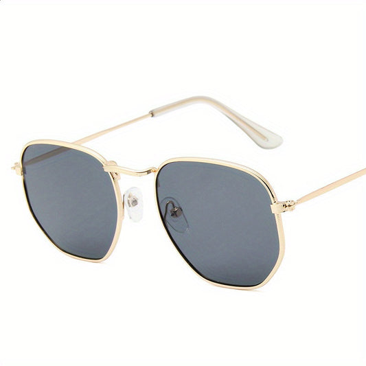 Metal Frame Polygonal Sunglasses Oval Sunshade Eyewear Golf Sports