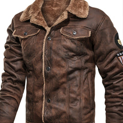 Men's Fur Integrated Thermal Jacket For Winter