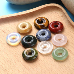 20mm Mixed Crystal Worry Stone Donut for Necklace Making