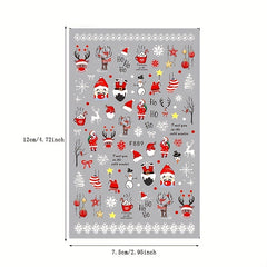 Christmas Nail Art Stickers Self Adhesive Nail Decals