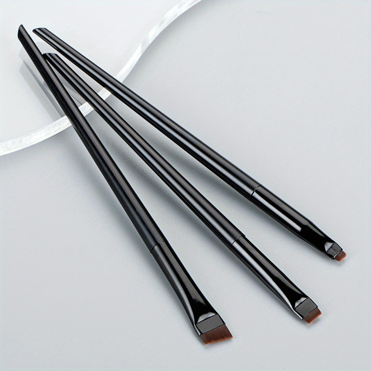 3Pcs Ultra Thin Eyebrow Brush Set Angled Precision Makeup Brushes