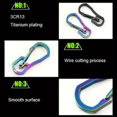 Titanium Carabiner Keychain for Camping & Hiking