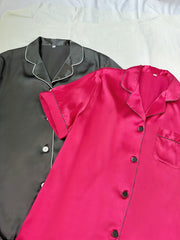 4 Pack Plus Size Pajama Set Women's Button Up