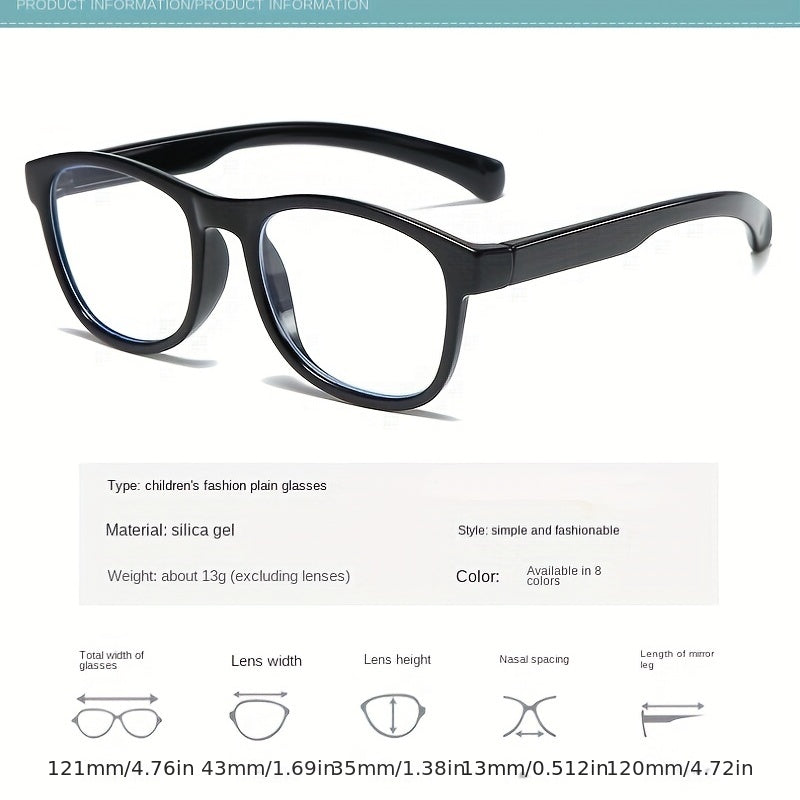 Boy's Silicone Anti Light Glasses Children's Anti UV Eye Protection Glasses