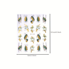 Bronzing Golden Leaf Nail Stickers for Unique Manicure