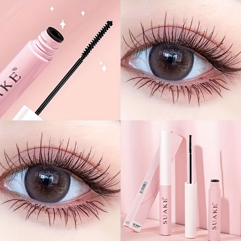 Waterproof Pink Tube Mascara - Long Lasting Natural Fiber Slender Mascara