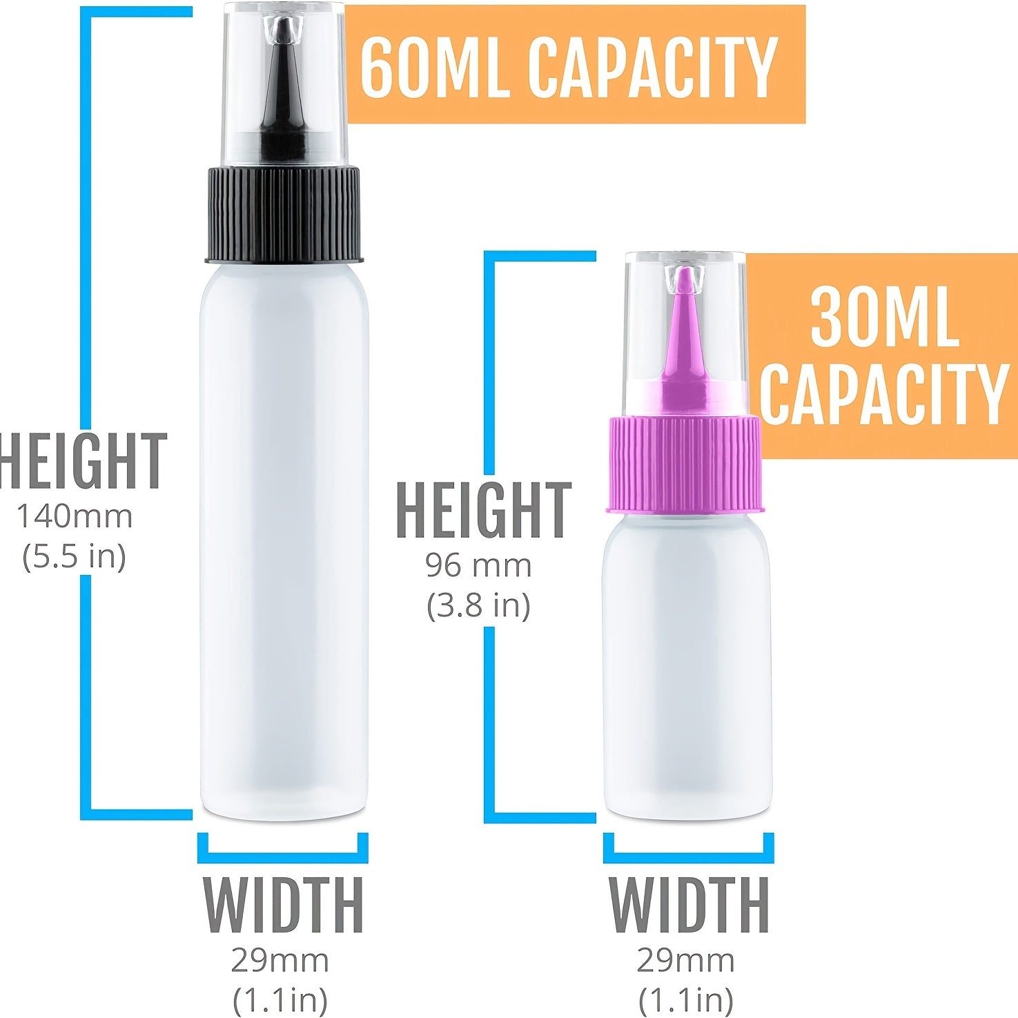 6pcs Set Easy Squeeze Bottles Random