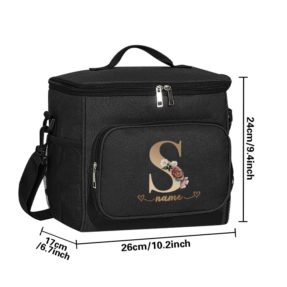 Canvas Square Hand Wash Lunch Bag with Cooler Box for Women's Work