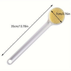 Long Handle Shower Brush with Exfoliating Scrubber for Body and Back Massage