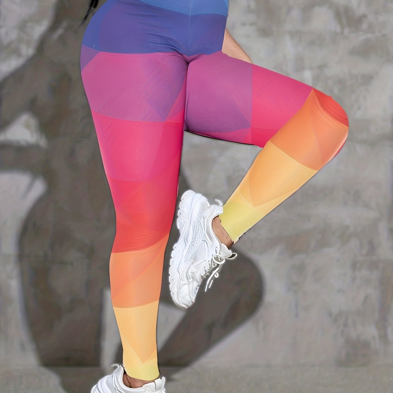 Ombre Print High Rise Sports Leggings