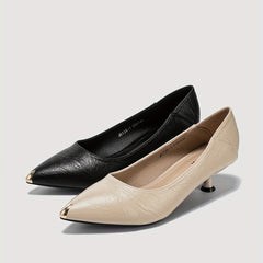 Women's Steel Toe Pumps Pointed Toe Slip On Heels