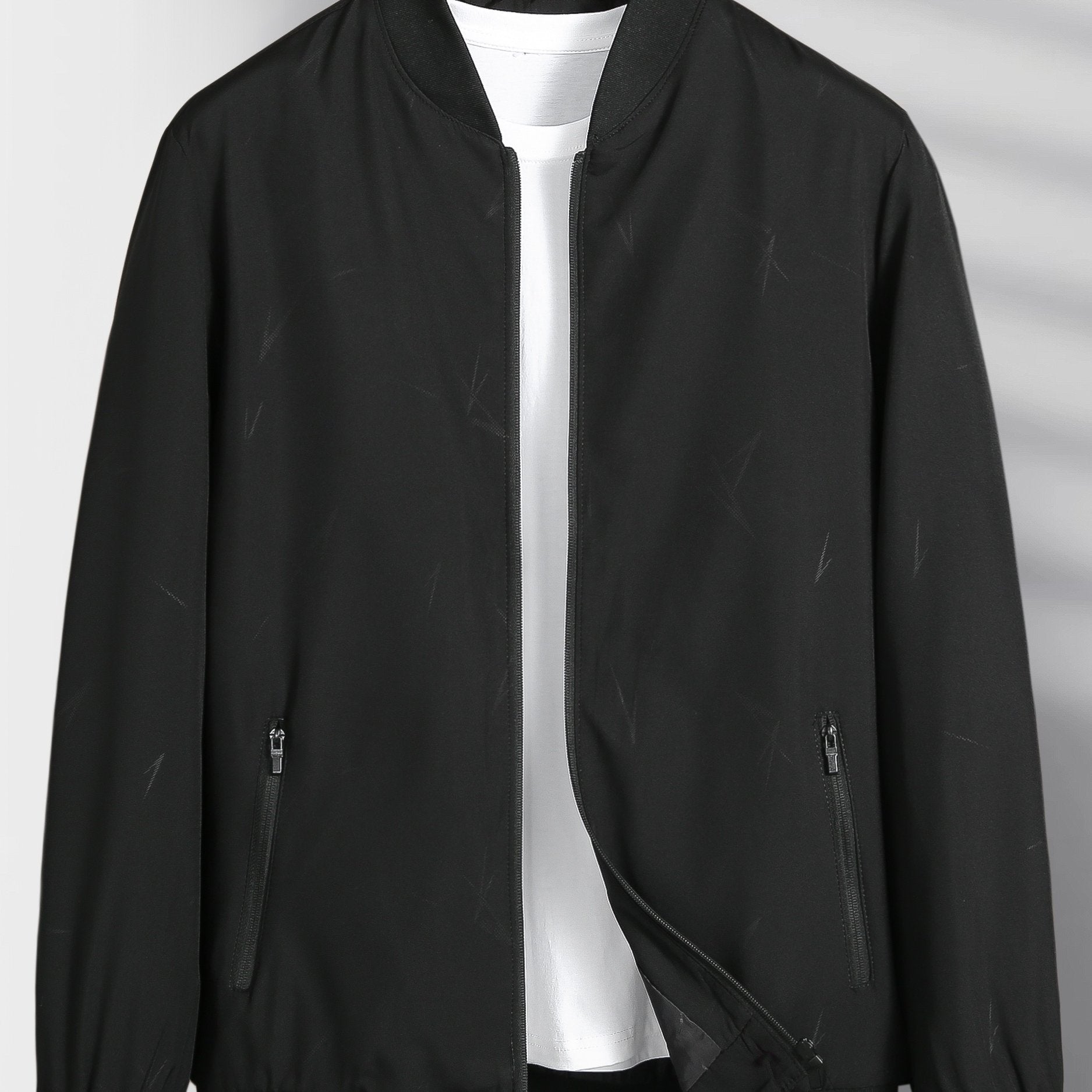 Men's Zipper Baseball Jacket Windproof Casual Spring Autumn