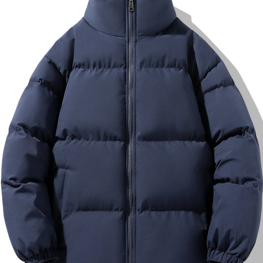 Men's Lightweight Puffer Jacket Stand Collar Winter Warm Outerwear