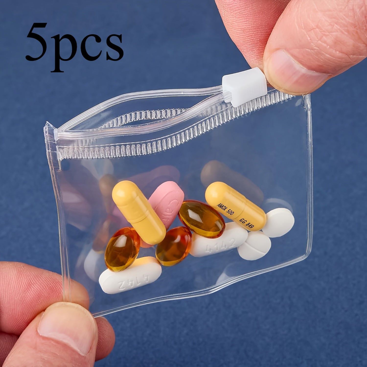 Reusable Medicine Storage Bag Set - Small Zipper Medicine Bag