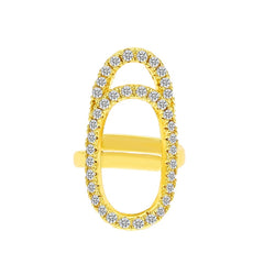 Geometric Diamond Open Nail Ring Temperament Manicure Set Ring