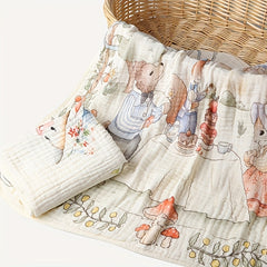 Cozy Kids Bath Towel 6 Layer Absorbent Quilt Soft Polyester Knit