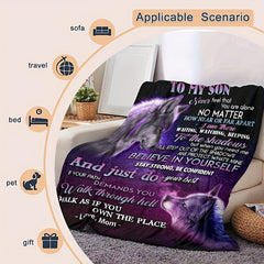 Soft Blanket Mom's Gift For Son - Camping and Outdoor Use