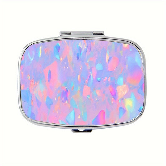 Compact 2 Compartment Pill Case Portable Medicine Organizer with Secure Clasp