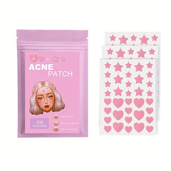 Acne Patch Pimple Cover Hydrocolloid Patches - Pink Star&heart Shaped