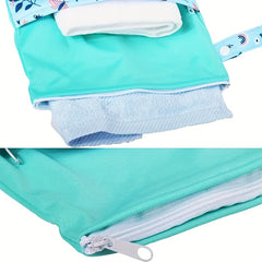 Waterproof Multicolor Baby Nappies Bag Wet Dry Mammy Bag