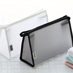 Portable PVC Mesh Toiletry Bag Waterproof Cosmetic Pouch