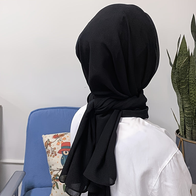 Chiffon Scarf Head Hijab Wrap Solid Shawls For Women