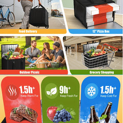 Large Capacity Triple Layer Insulated Cooler Bag Durable PVC Tote